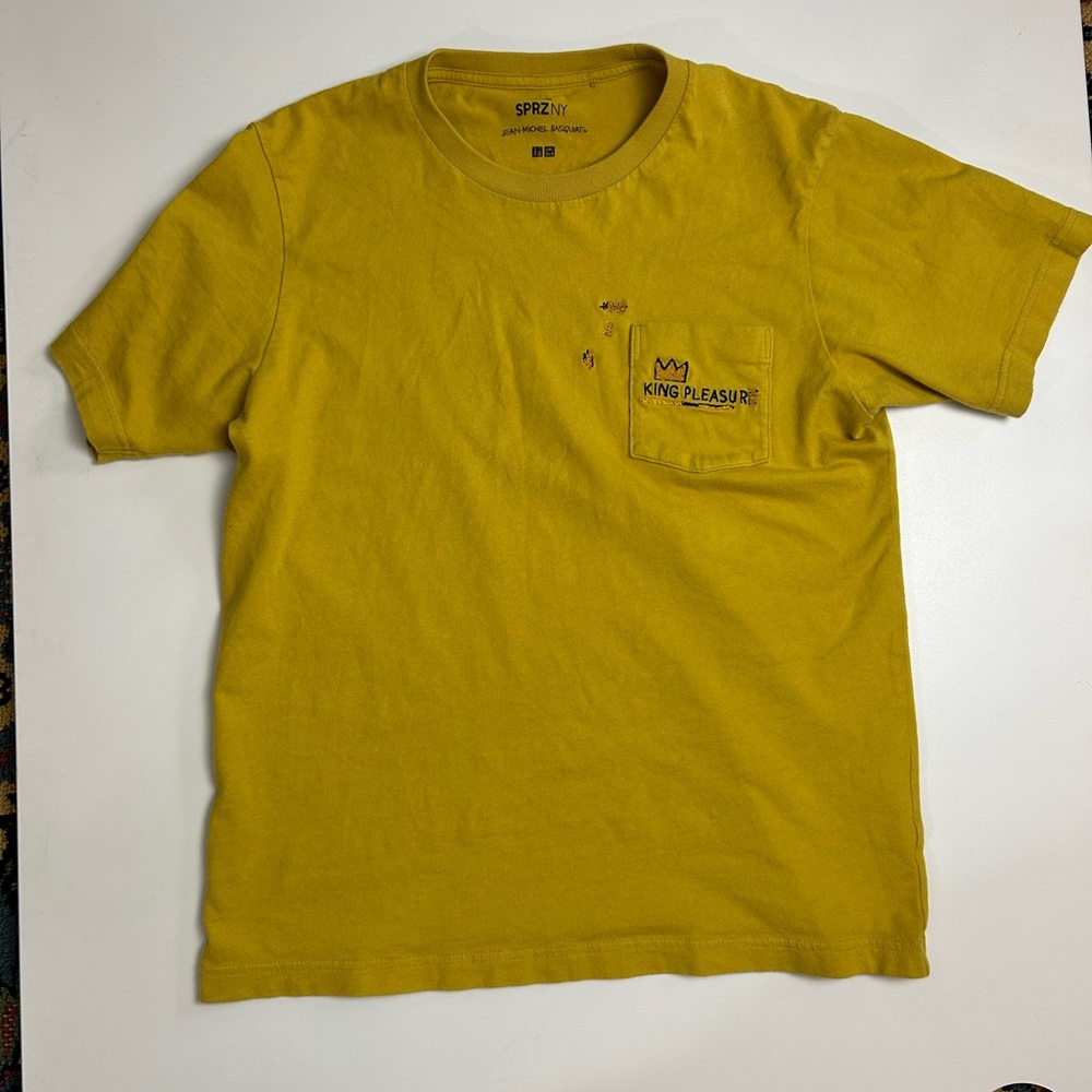 SPRZ NY Jean Michel Basquiat Yellow/Gold T-Shirt